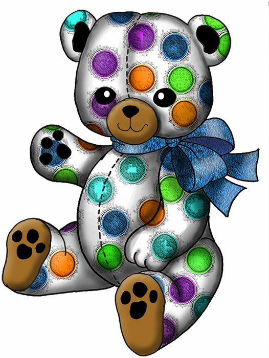 Clip Art Prints With A Bright And Colorful Pencil Line Polka Dot N3
