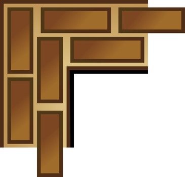Rpg Map Brick Border Top Left Clip Art