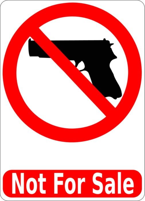 not for sale gun drawing