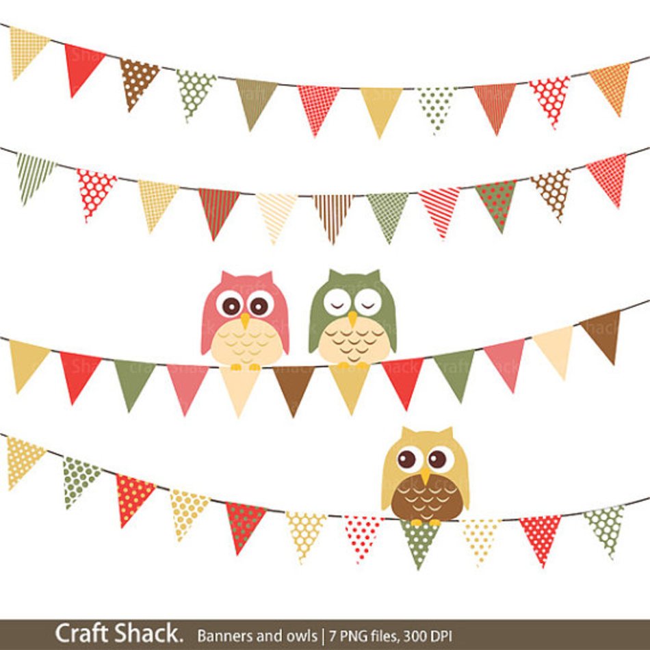 Banners And Owls Clipart 7 PNG S Cute