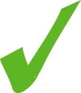 painted green checkmark