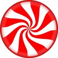Bright red and white candy clipart