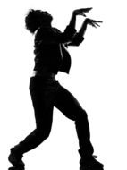 silhouette of zombie