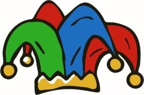 colorful Jester hat