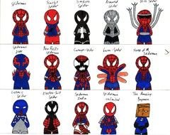 diverse spidermen as a graphic illustration