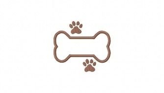 clipart of the Free Dog Bone Embroidery Design