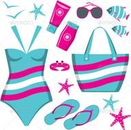 Cartoon People Swimming N4