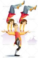 Cartoon Circus Acrobats N5