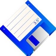 Clip art of Computer Floppy Disk icon