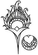 Peacock Feather Coloring Page drawing