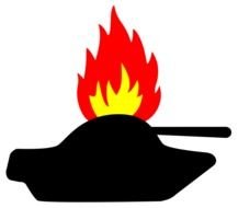 Burning Tank Clip Art