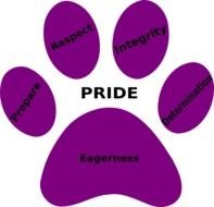 Purple Paw Print Clip Art N7