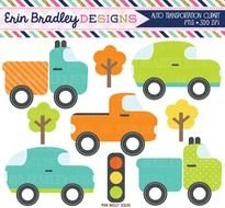 Auto Transportation Clipart amp Digital Papers