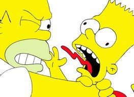 Bart And Homer Simpson drawing