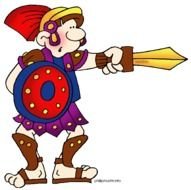 Ancient Roman Gladiator Cartoon
