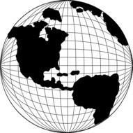 Black And White Globe as a Clip Art