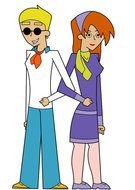 drawn couple hold hands