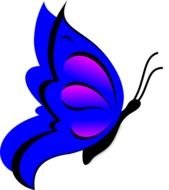 Blue Butterfly Clip Art Free N11