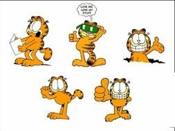 Garfield Cartoon set drawing