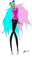 Cute Zombie Girl Cartoon drawing