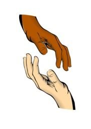 Two human hands clipart