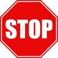 Big red Stop Sign drawing