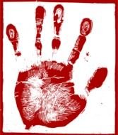 red palm as a graphic illustration