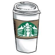 cartoon glass of coffee