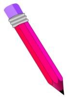 Colorful cartoon pencil clipart
