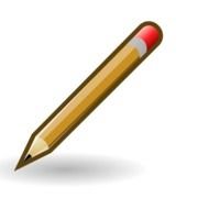 isolated cartoon pencil