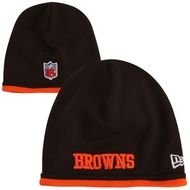 New Era Cleveland Browns Youth On Field Tech Knit Hat Brown