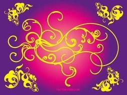 Floral Swirls Vector N9