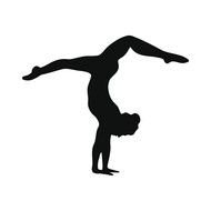 Gymnastics Handstand Silhouette