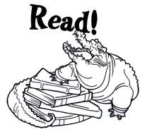 Alligator Reading drawing