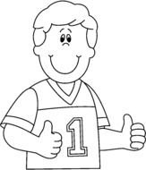 character with number "1" as a graphic illustration