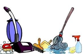 Cleaning house drawing