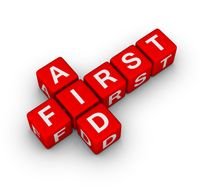 First Aid cross text