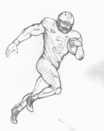 Football Player as an illustration