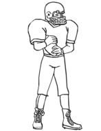 Football Player Coloring Pages drawing