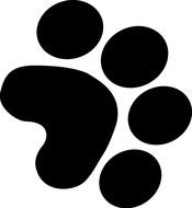 Tiger Paw Print Clip Art drawing