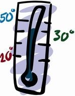 Cold Weather Thermometer Clip Art N8