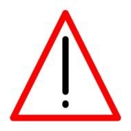 Black and red sign of caution clipart