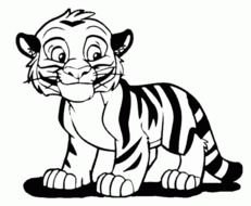 Cute Tiger Coloring Pages