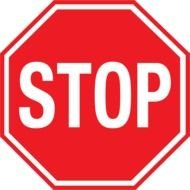 "Stop" road sign clipart