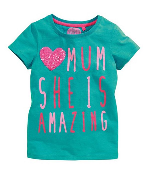 Love Mum Sequin Tee drawing