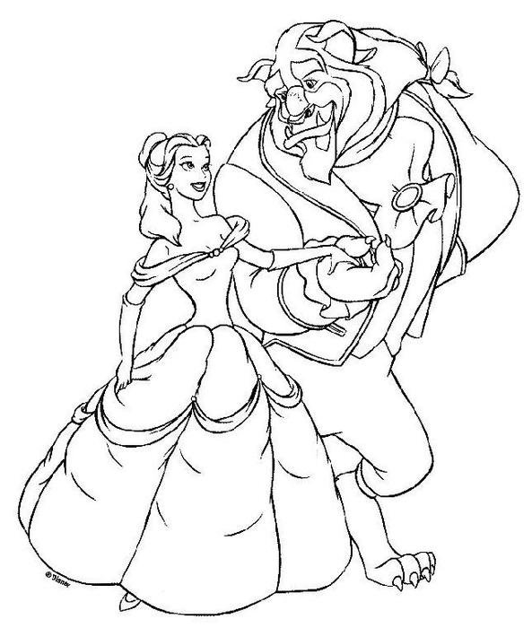 Coloriage agrave Imprimer Gratuit La Belle Et Bete