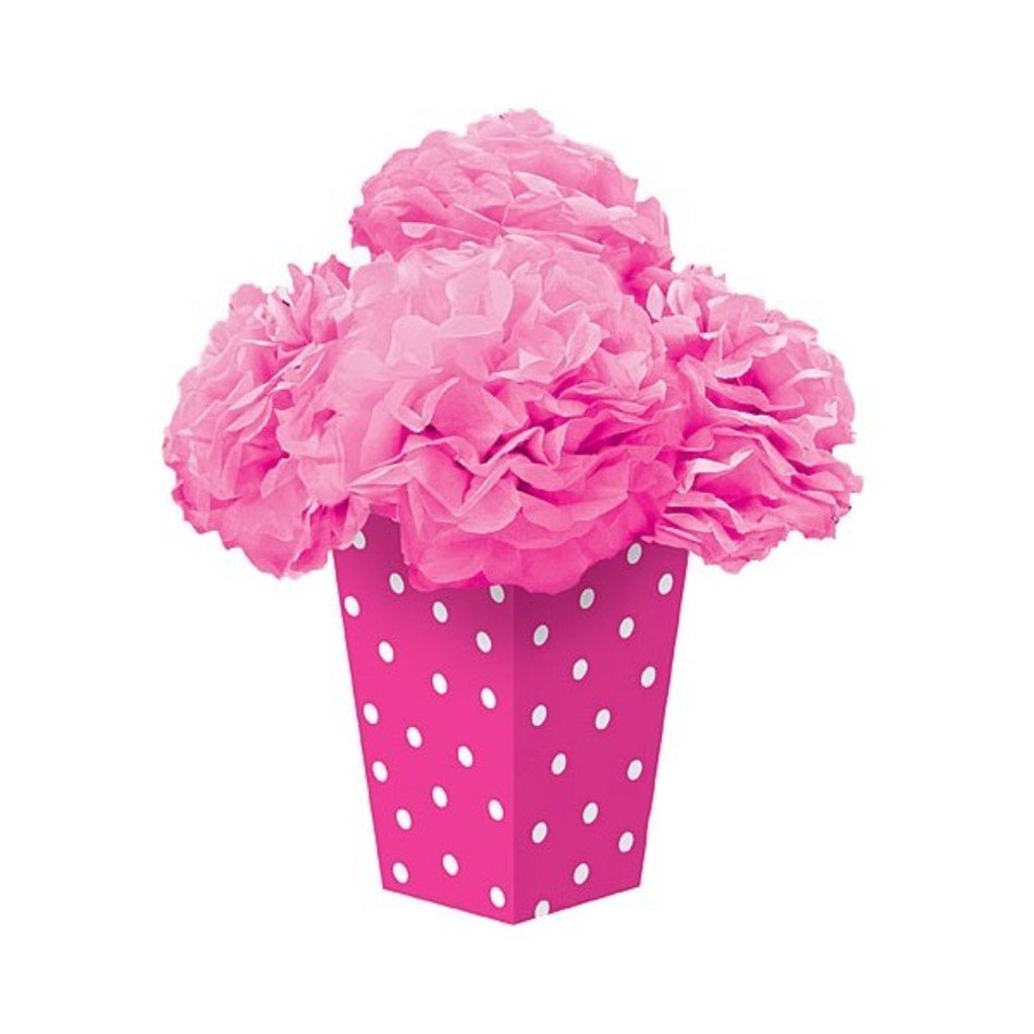 Pink Baby Shower Flower Centerpieces