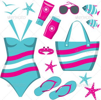 Cartoon People Swimming N4