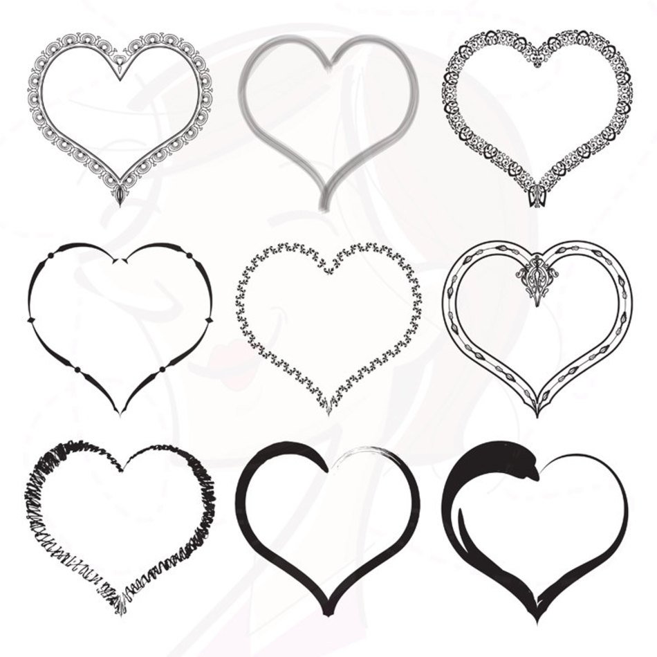 Valentine Heart Border Clip Art N22