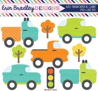 Auto Transportation Clipart amp Digital Papers